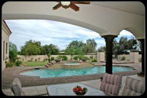 A pool in a Mediterranean home