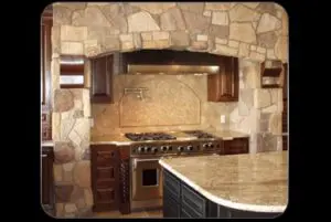 Stove in the kitchen of a Mediterranean home