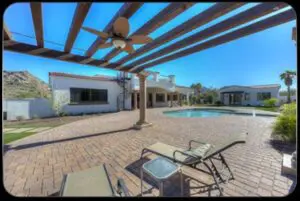 Patio area of a home in Santa Barbara